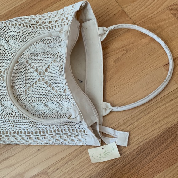 📍FIRM📍VTG Cotton Knit and Canvas Tote MUST BUNDLE - Picture 4 of 15